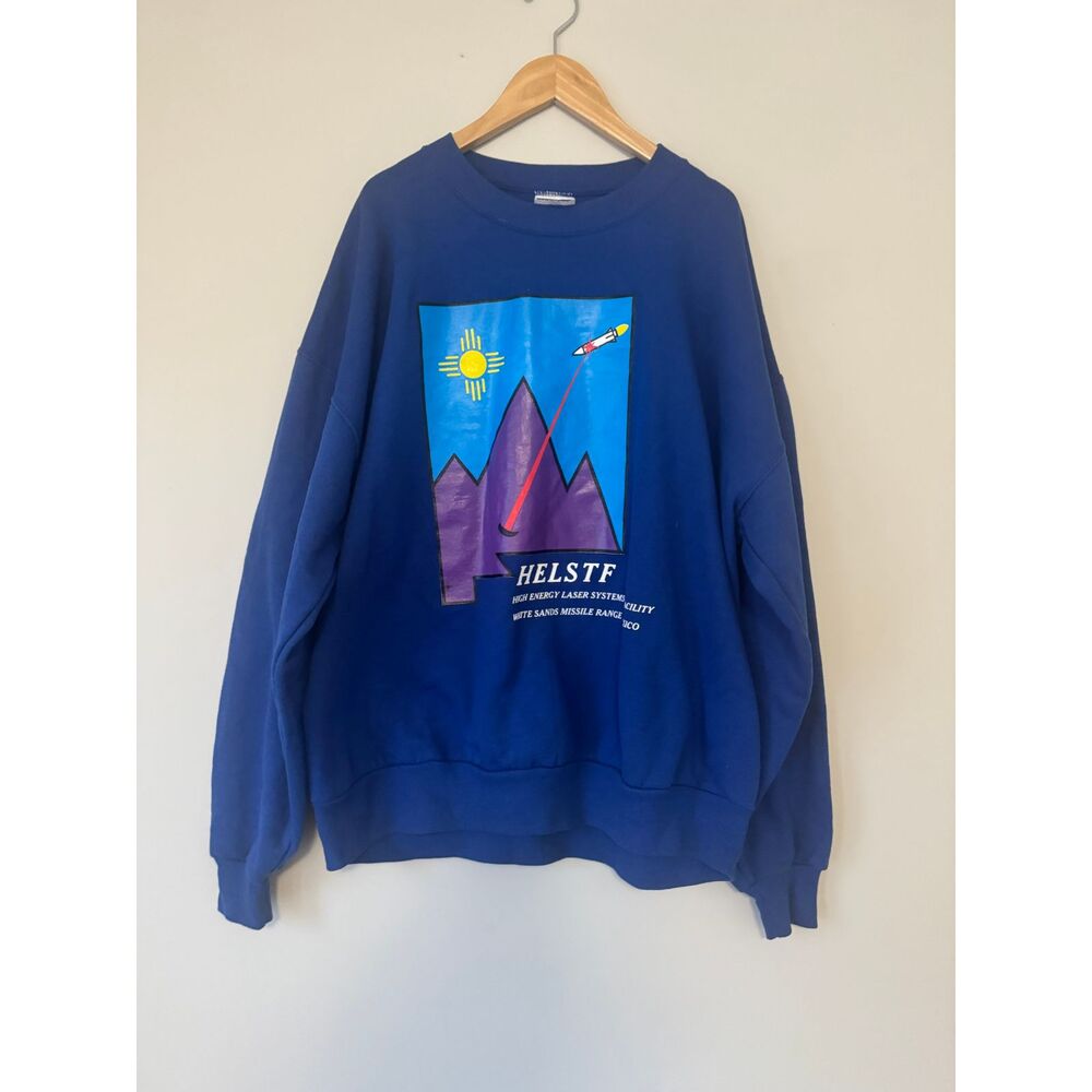 Vintage 90s HELSTF White Sands Missile Range Laser Test Facility Sweatshirt XL